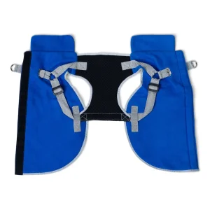 2-in-1 Thermal Dog Fleece Jacket with Removable Harness Royal Blue